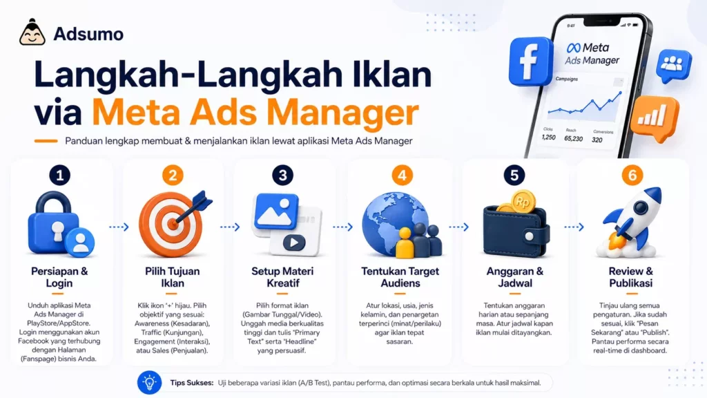Langkah-Langkah Iklan Lewat Aplikasi Meta Ads Manager
