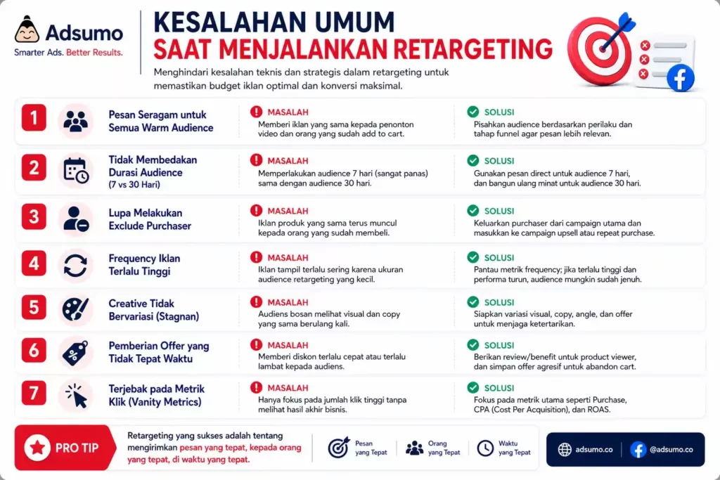 Kesalahan Umum Saat Menjalankan Retargeting