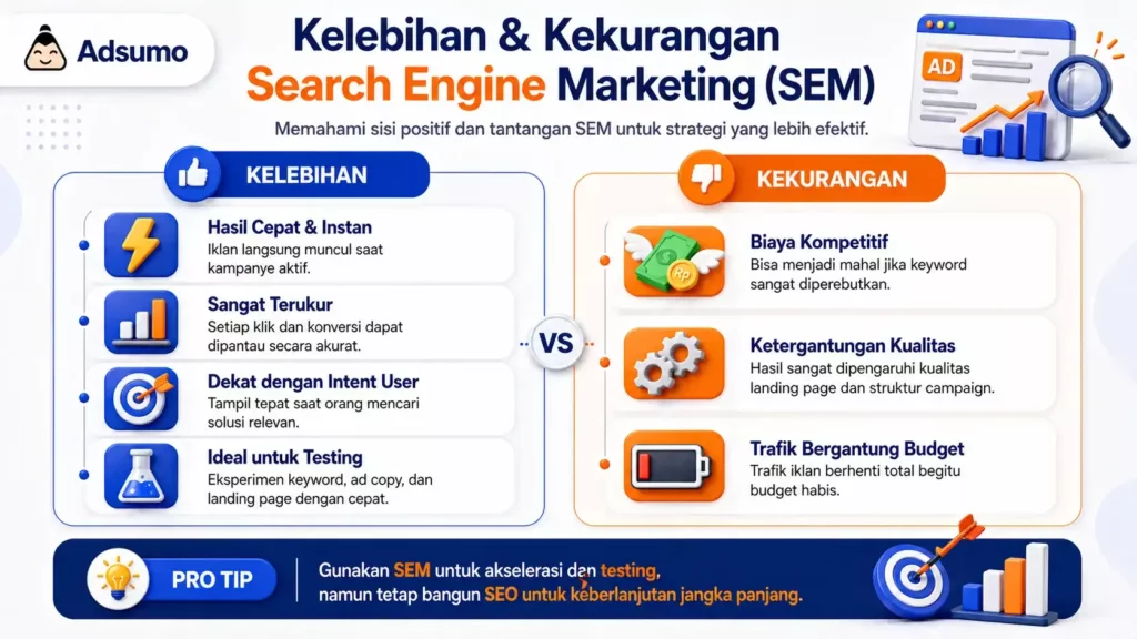 Kelebihan dan kekurangan Search Engine Marketing