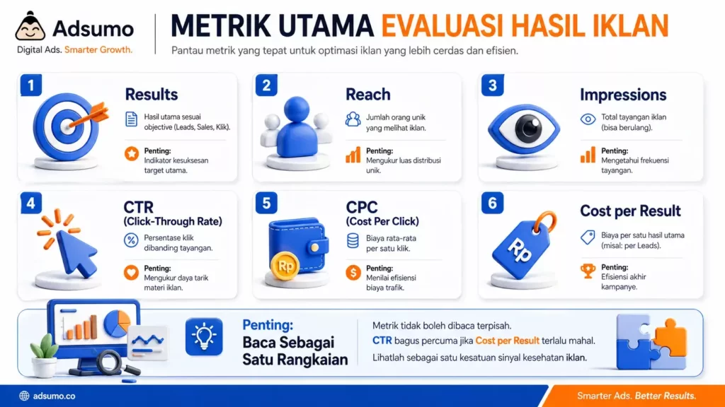 Metrik utama evaluasi Hasil Iklan