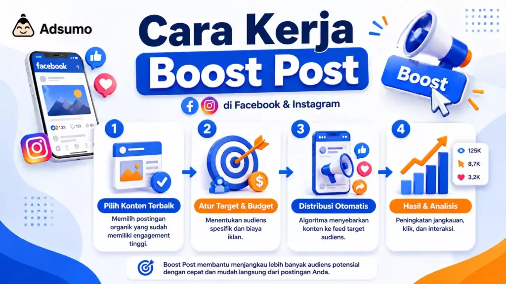 Cara Kerja Boost Post di Facebook dan Instagram