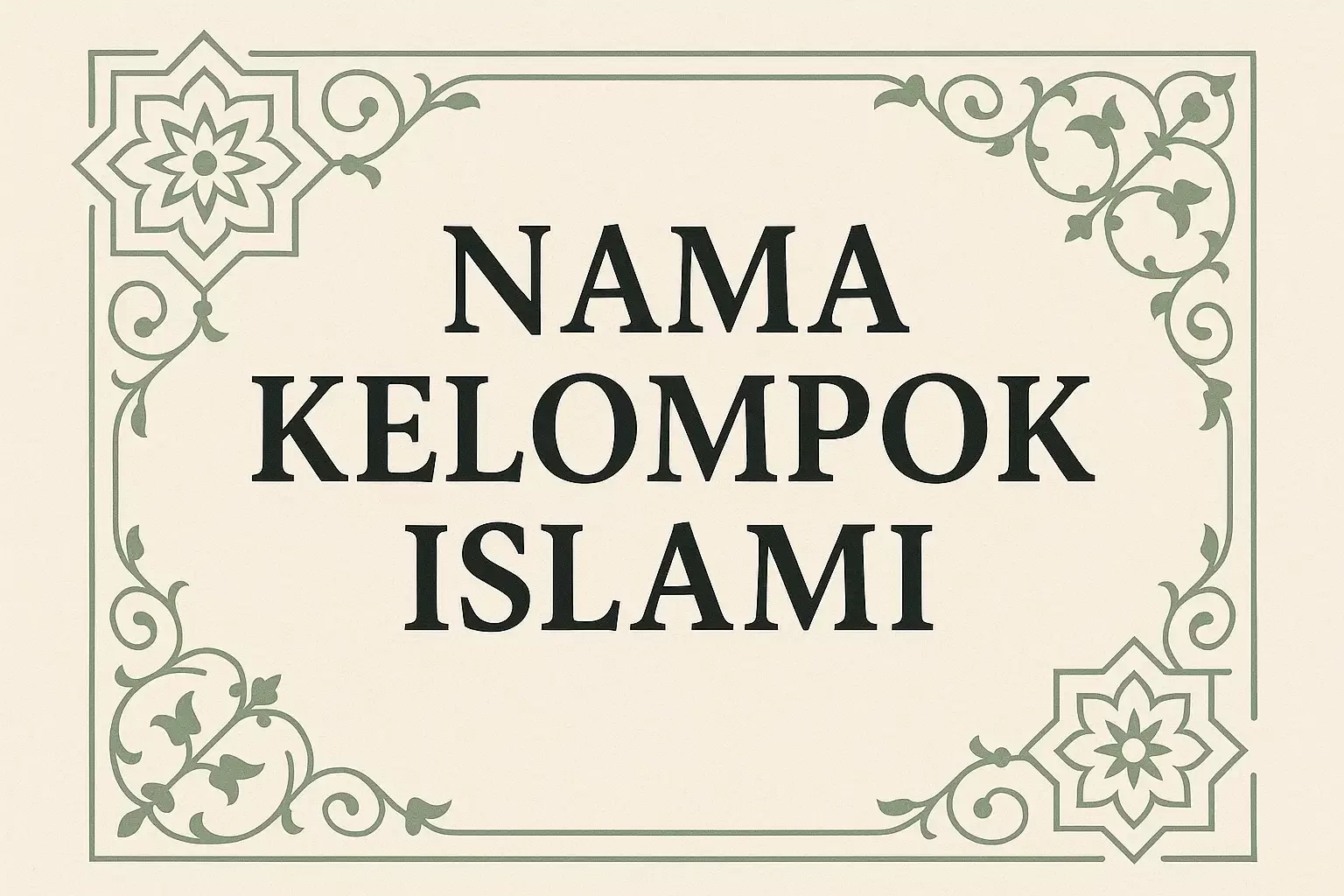 Nama Kelompok Islami