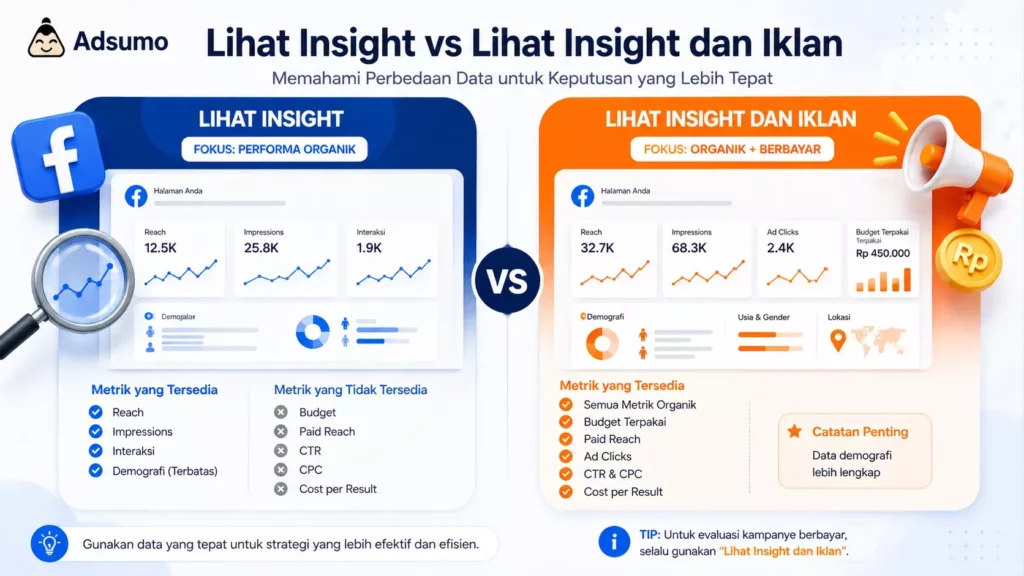 Perbandingan Lengkap: Lihat Insight vs Lihat Insight dan Iklan