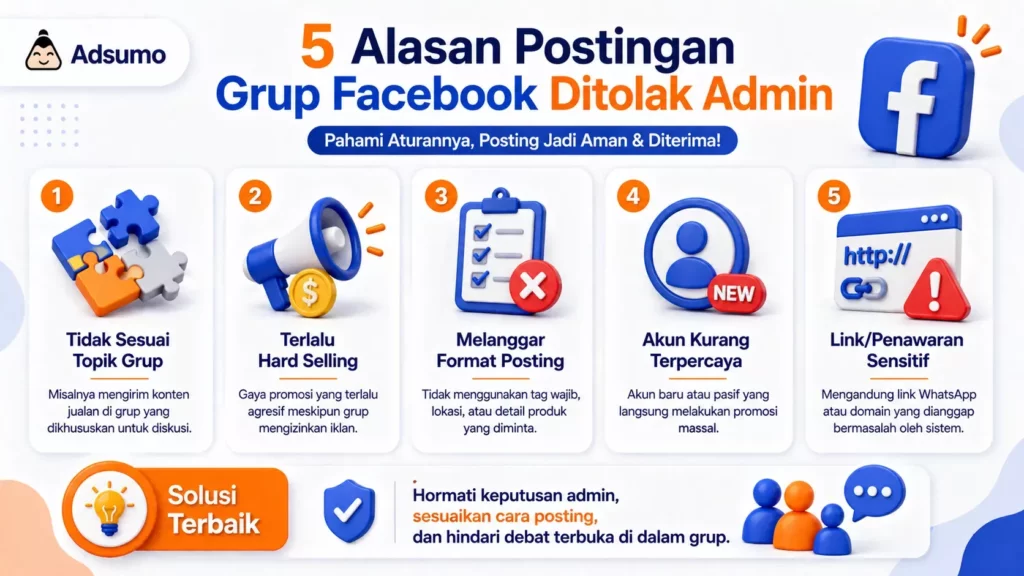 Kenapa Postingan di Grup Facebook Bisa Ditolak Admin?